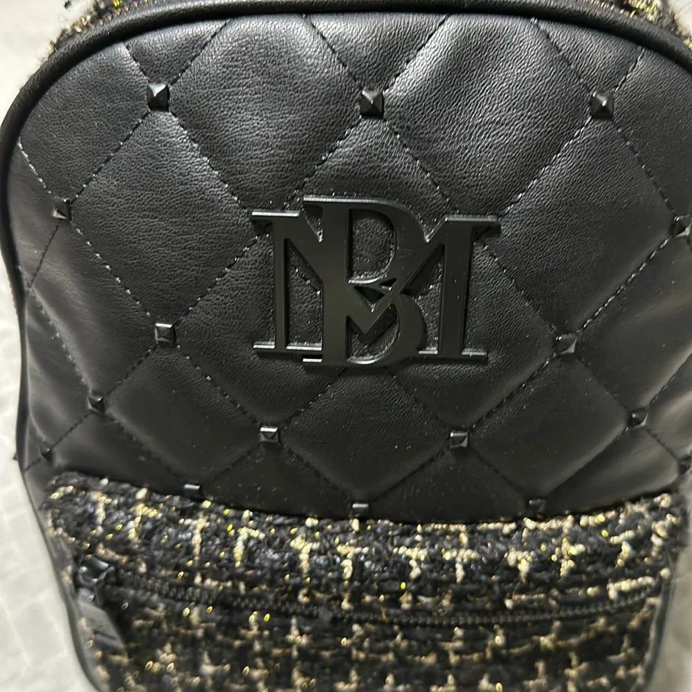 Badgley Mischka Diamond-Quilted Nylon Backpack